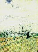 Carl Larsson korsbarsblom-kvinna i landskap Germany oil painting artist